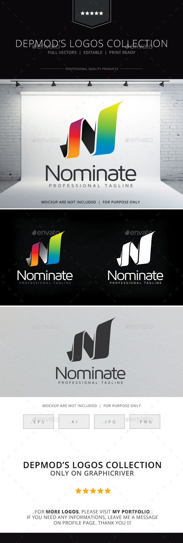 Nominate Logo - Letters Logo Templates