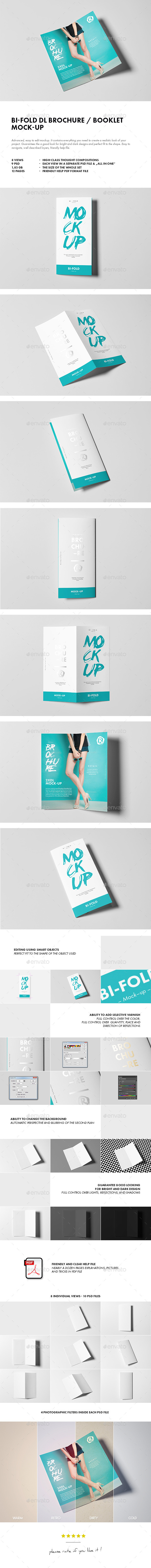 Bi-Fold DL Brochure Mock-up - Brochures Print