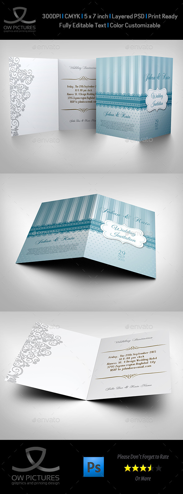 Wedding Invitation Card Template Vol.9