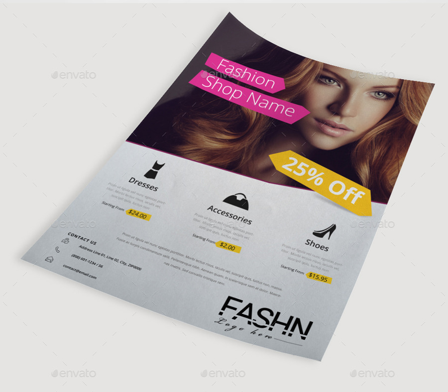 Fashion Shop Flyer by DeltaTemplates | GraphicRiver