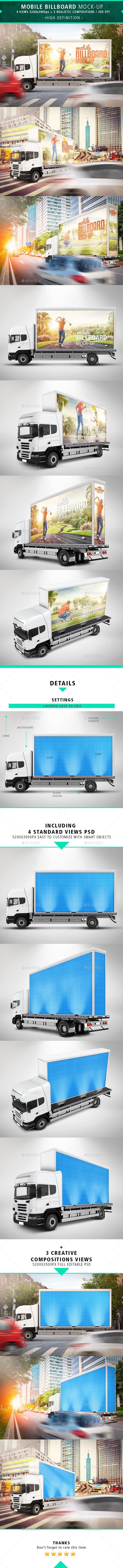 7 Mobile Billboard Mock-up - Signage Print