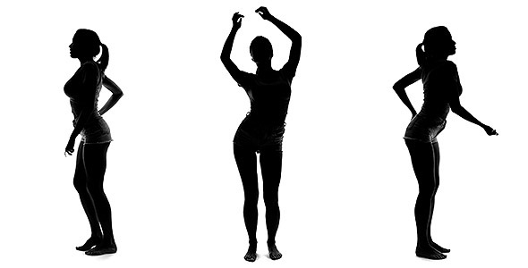 Beautiful Sexy Woman Dancing (collage set)