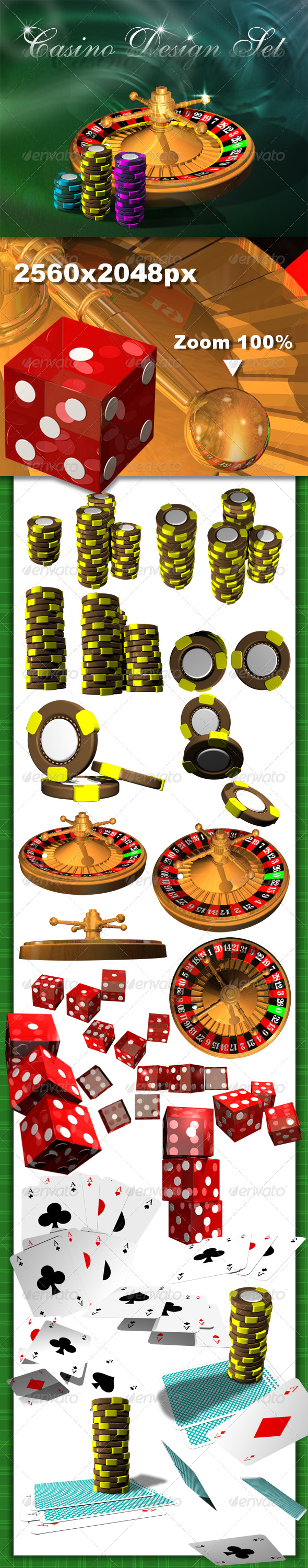 Casino Design Set - Objects 3D Renders