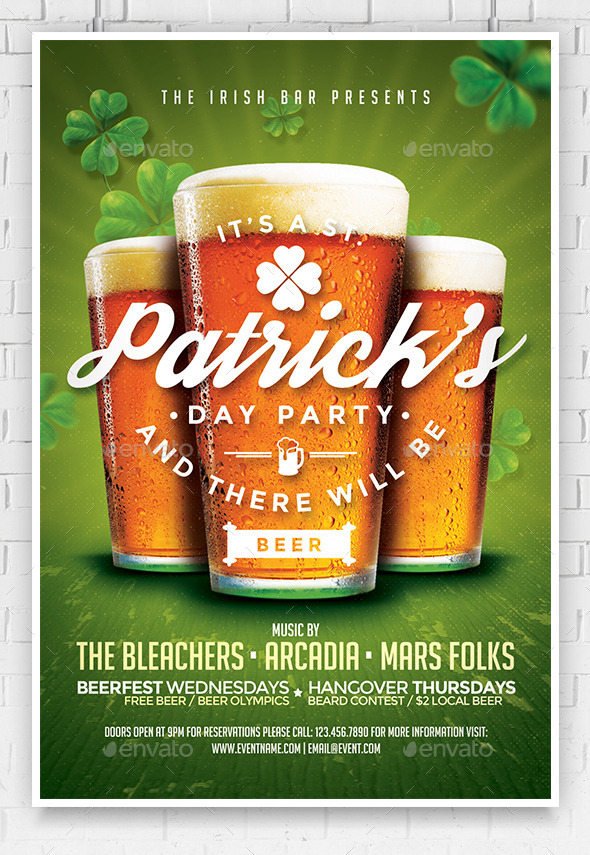 St. Patrick's Day Flyer Template - Events Flyers