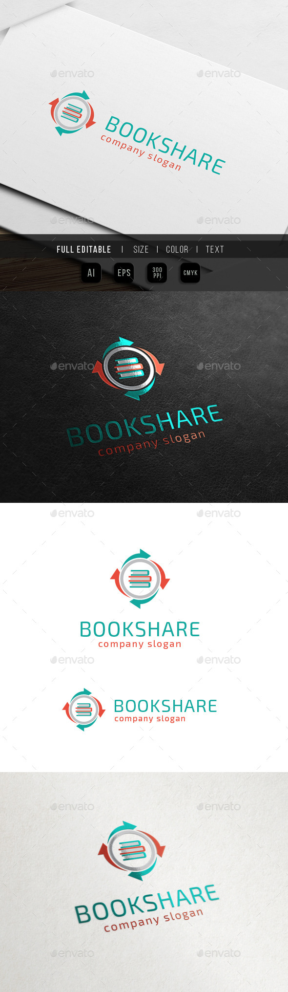 Book Share - Learning / Tutorial Blog - Objects Logo Templates