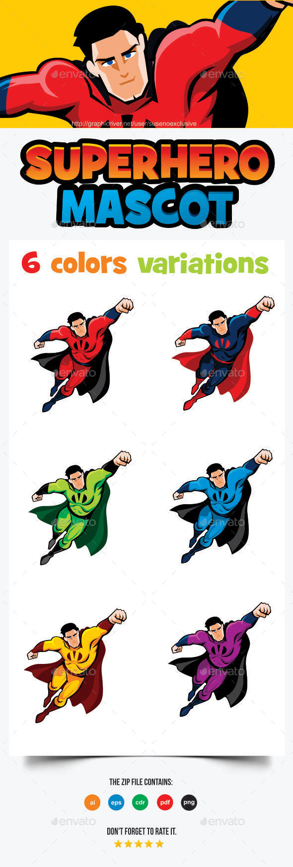 Superhero Mascot - People Characters