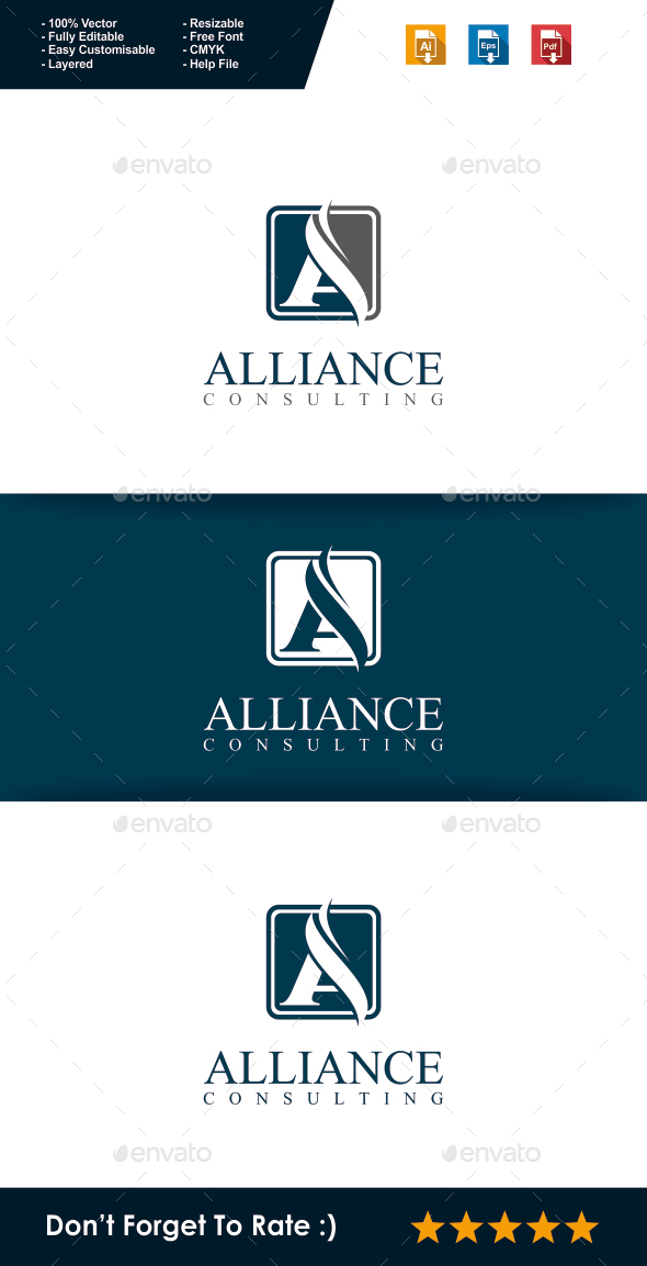 Alliance - Letter A Logo - Letters Logo Templates