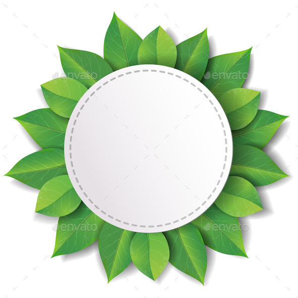 Label with Green Leaves - Flowers & Plants Nature
