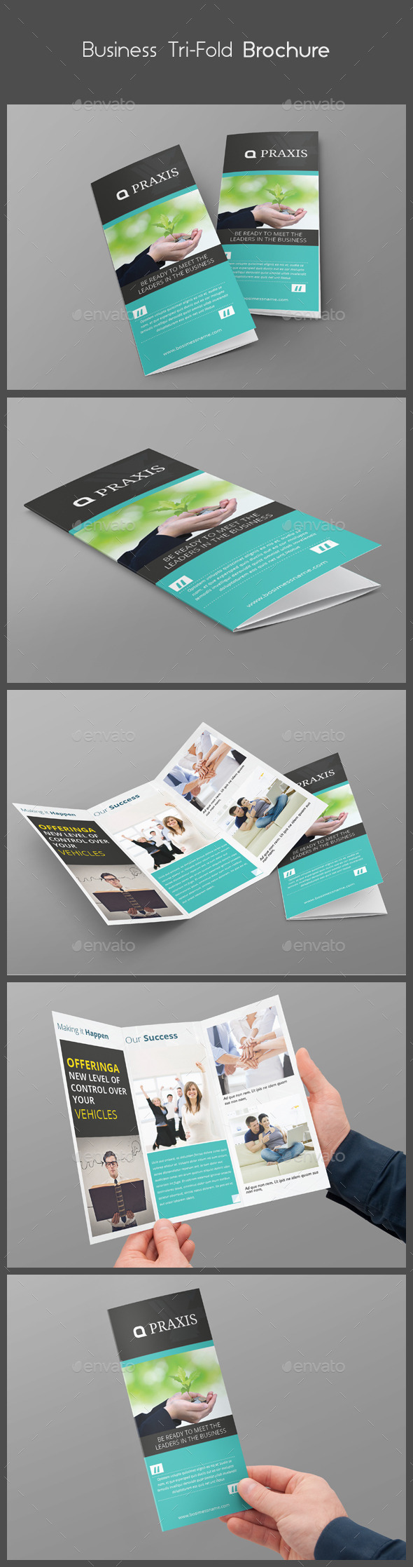 Business Tri-Fold Brochure - Brochures Print Templates