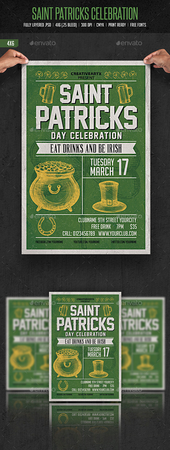St. Patrick's Day Celebration - Events Flyers