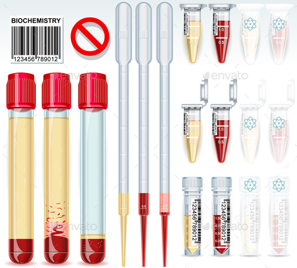 Biochemistry Test Tube Complete Set - Health/Medicine Conceptual