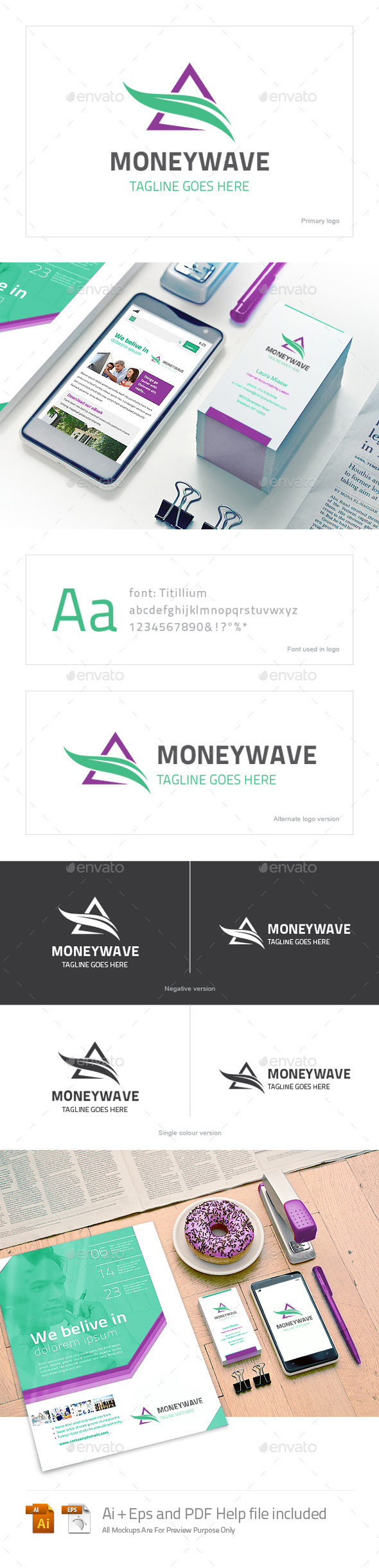 Moneywave Logo - Logo Templates