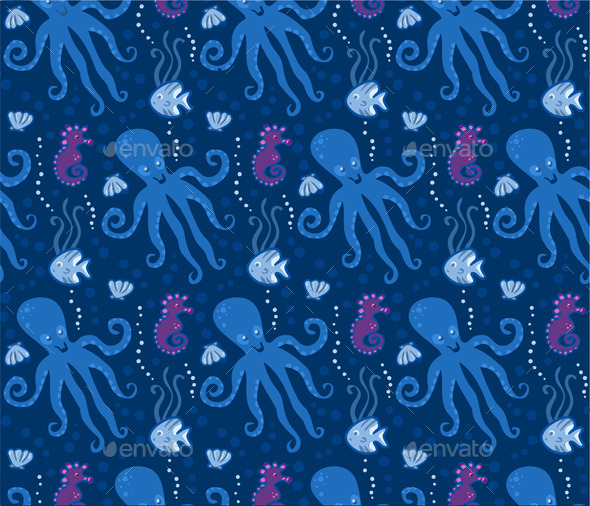 Pattern Underwater Life - Sea Creatures - Patterns Decorative