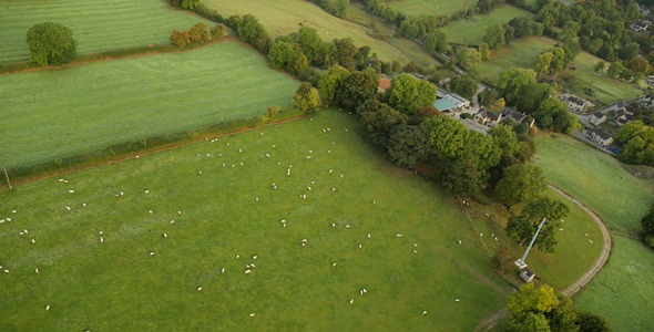 English Farmland - Aerial Footage in England UK