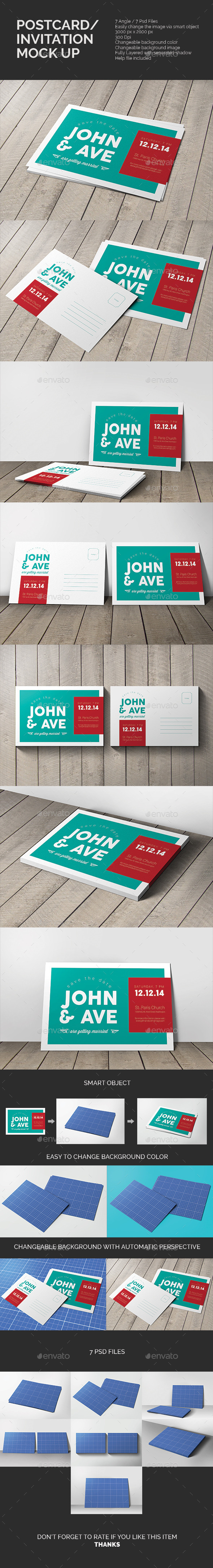 Postcard & Invitation Mock-up - Miscellaneous Print