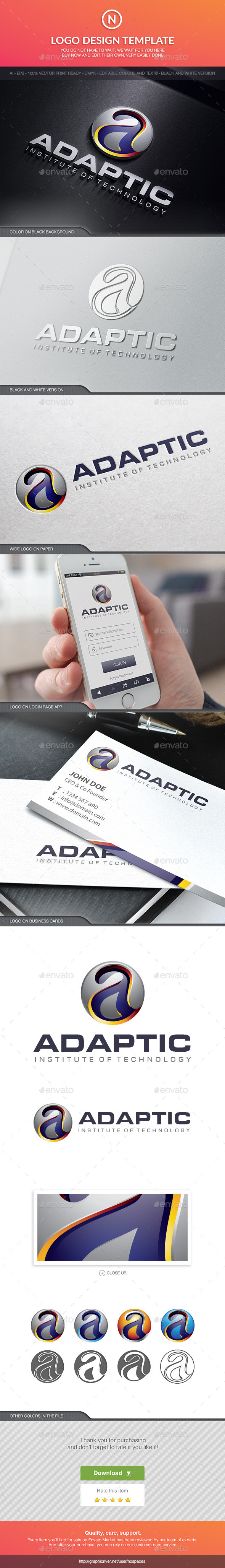 Adaptic Institute - Letters Logo Templates