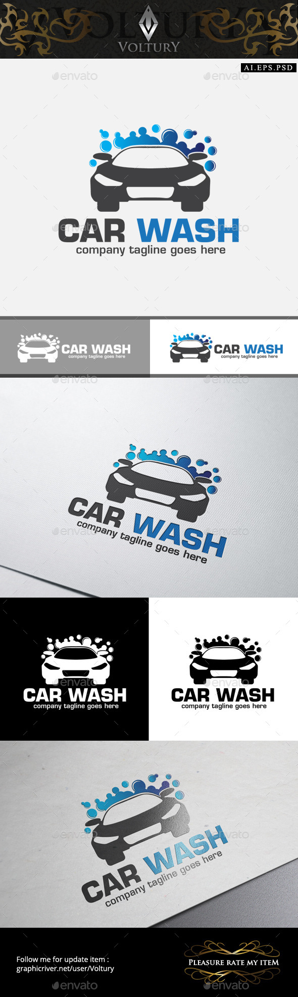 Car Wash Logo - Objects Logo Templates