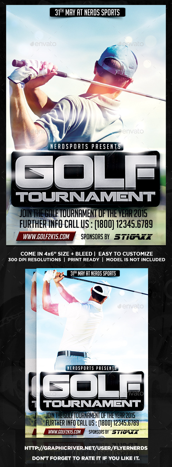 Golf Tournament Sports Flyer - Sports Events