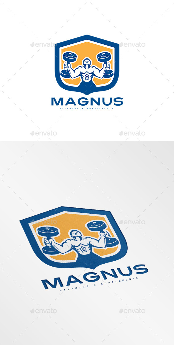 Magnus Vitamins and Supplement Logo - Humans Logo Templates