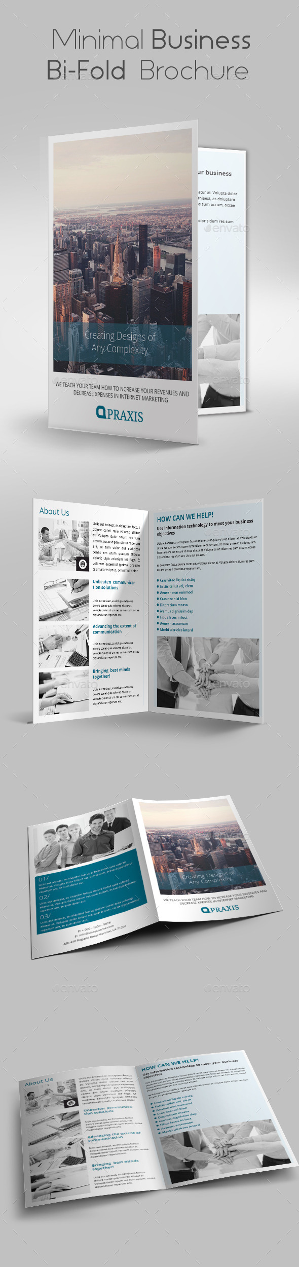 Minimal Business Bi-Fold Brochure - Corporate Brochures