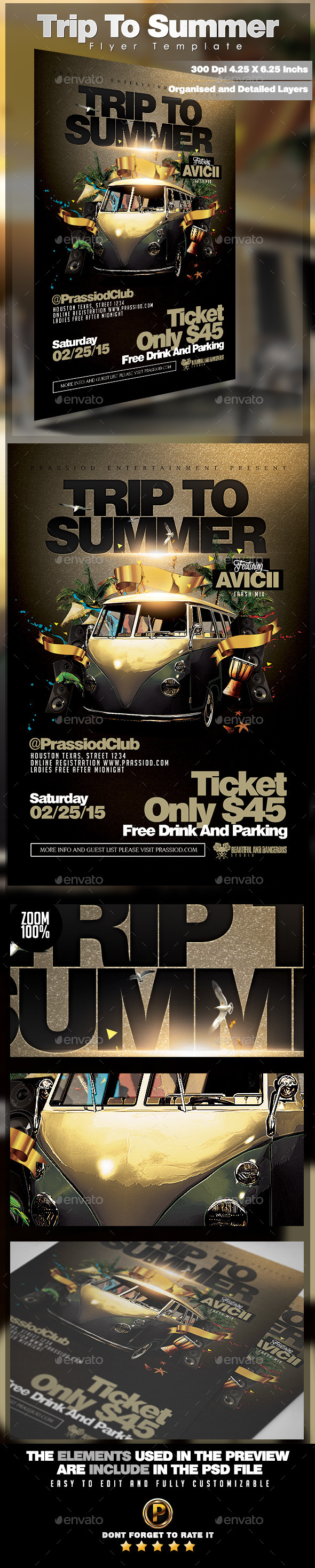 Trip To Summer Flyer Template