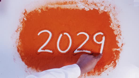 Hand Writes On Chilli   2029 Year alt