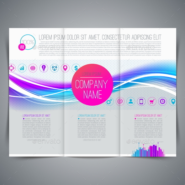 Template Leaflet Page Design - Conceptual Vectors