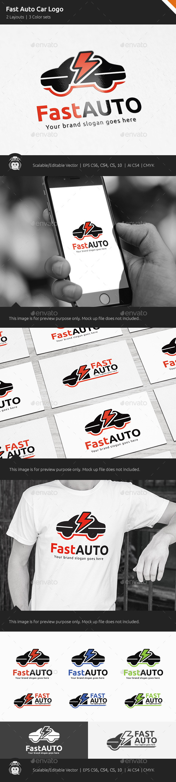 Fast Auto Car Logo