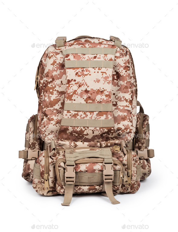 camouflage backpack - Stock Photo - Images