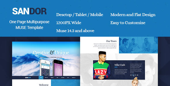 Sandor - Creative Multipurpose Muse Template