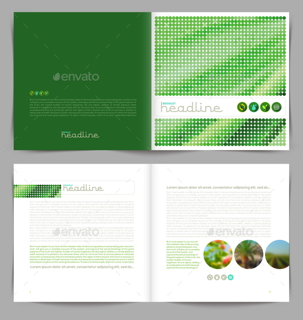 Vector Template Eco Booklet Design - Conceptual Vectors