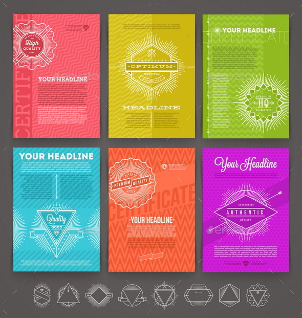Set of Abstract Template Flyer Page - Vectors