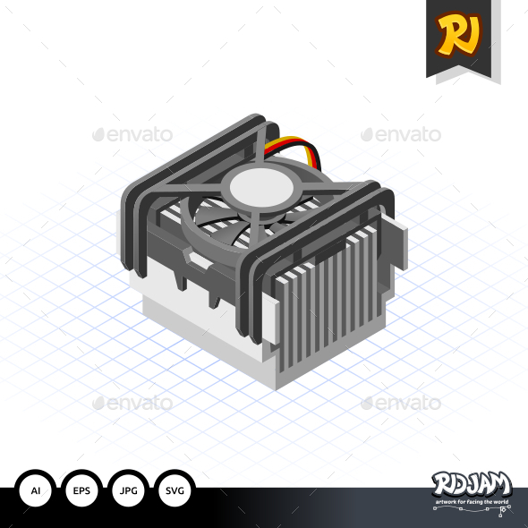 Isometric Fan Processor Socket 478 - Computers Technology
