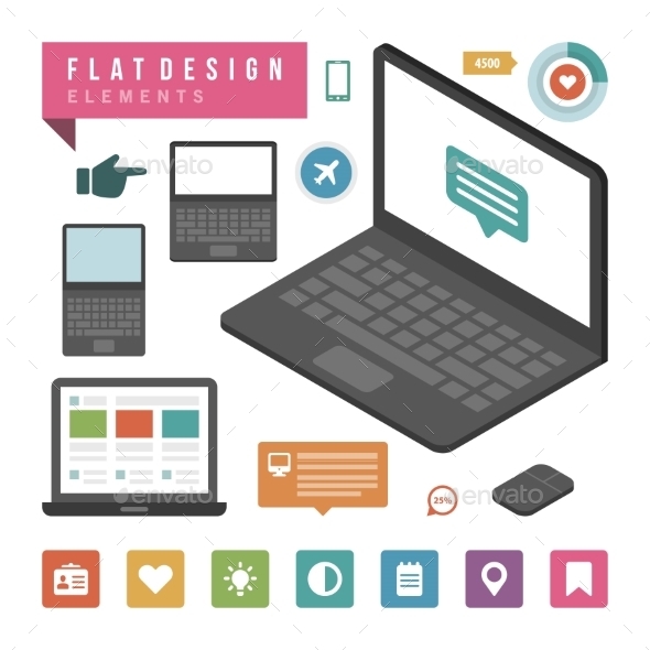 Devices Infographic - Web Elements Vectors