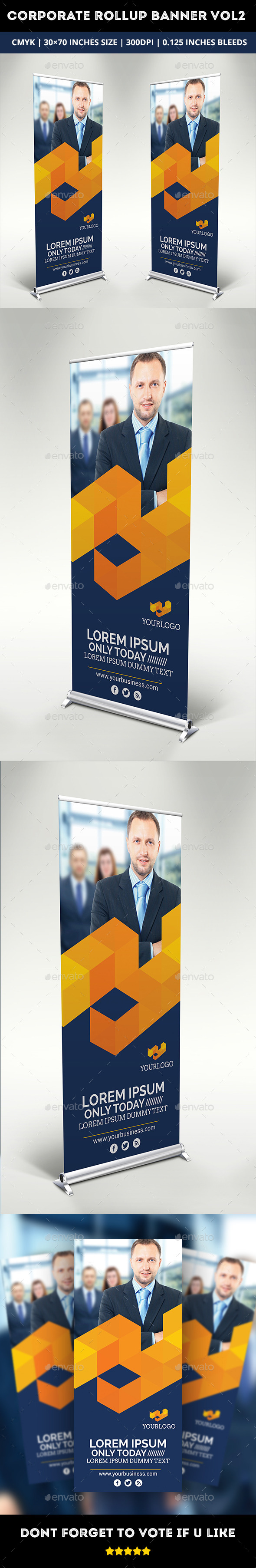 Corporate Rollup Banner Vol 2 - Signage Print Templates