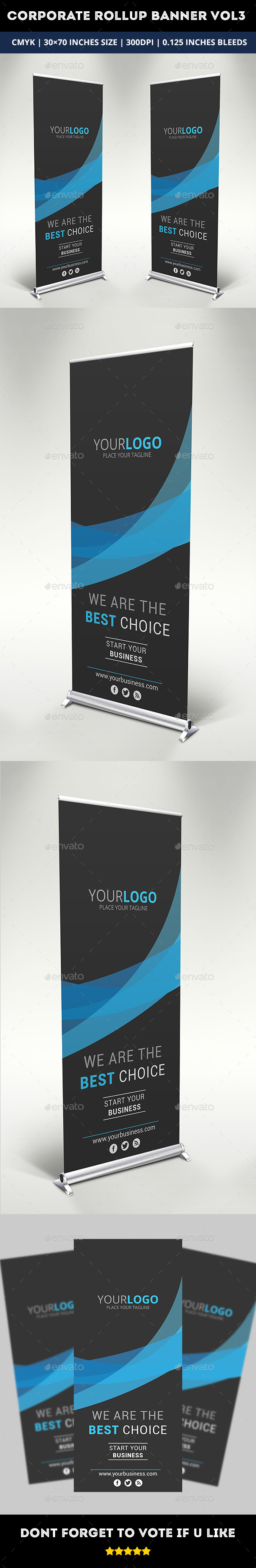 Corporate Rollup Banner Vol 3 - Signage Print Templates