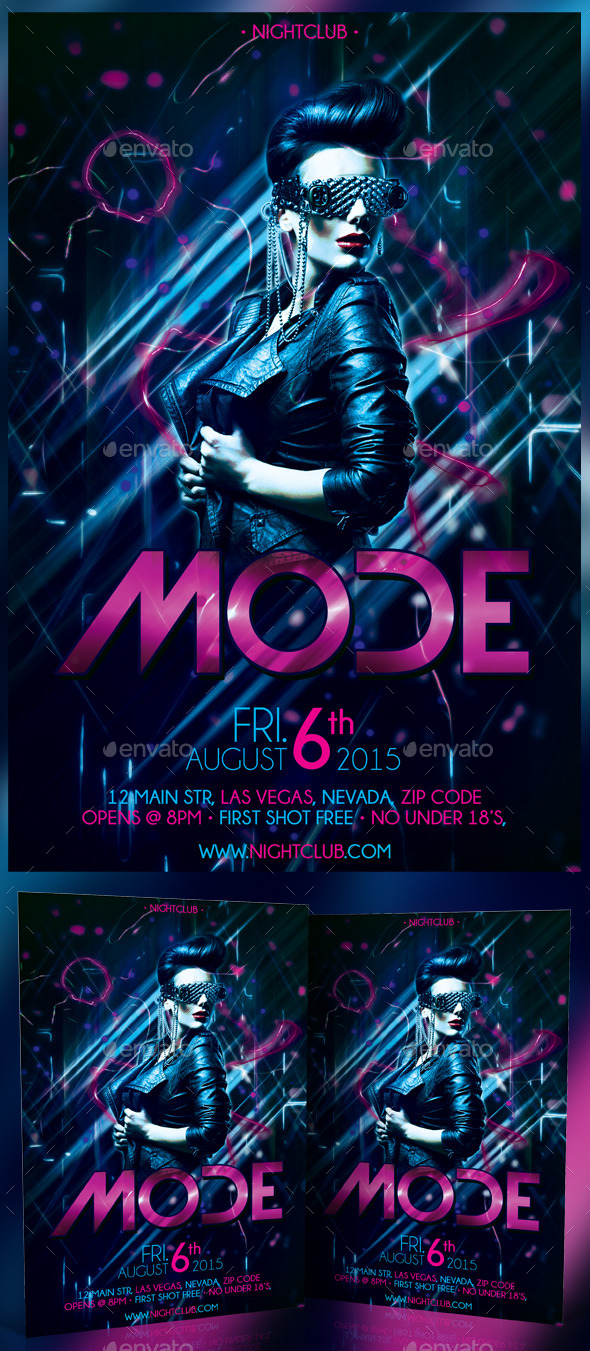 Futuristic Fashion Flyer - Clubs & Parties Events
