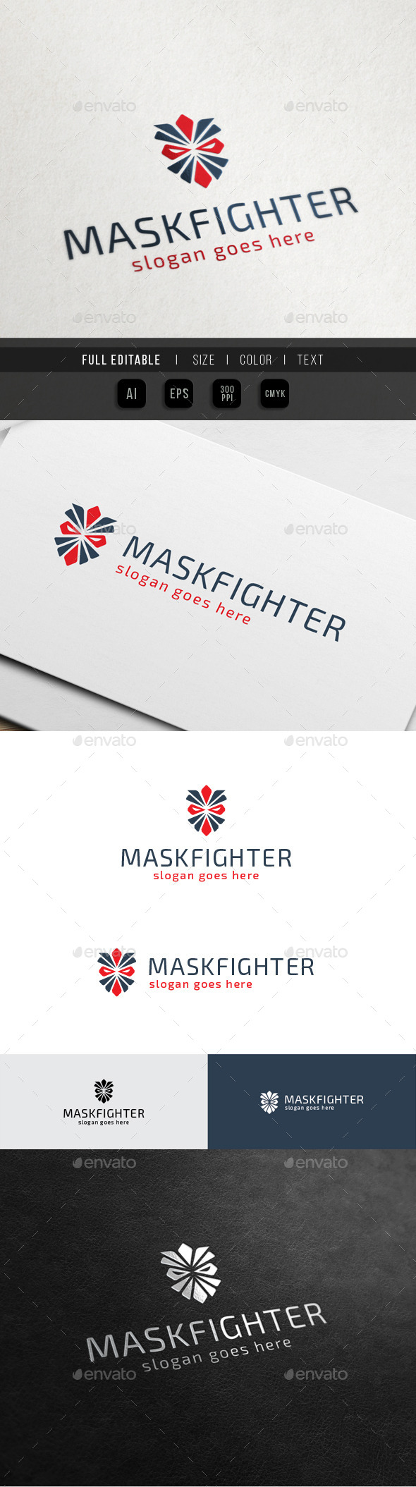 Mask Fighter - Rider Club - Abstract Logo Templates