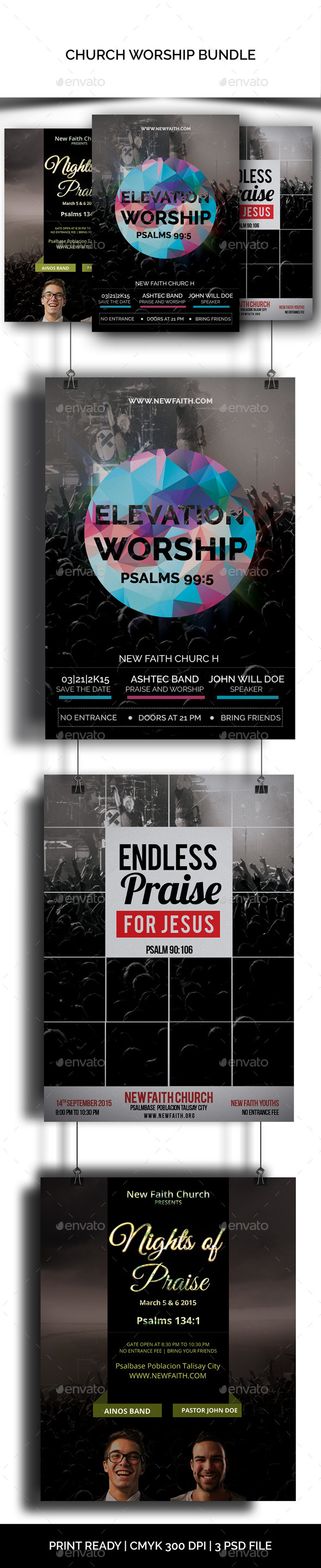 Church Worship Flyers Bundle - Church Flyers
