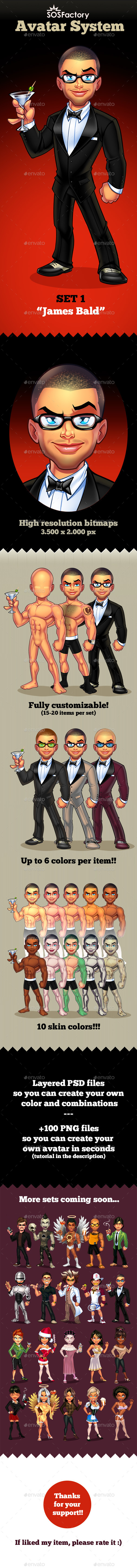 Avatar system SET 1 - Characters Illustrations