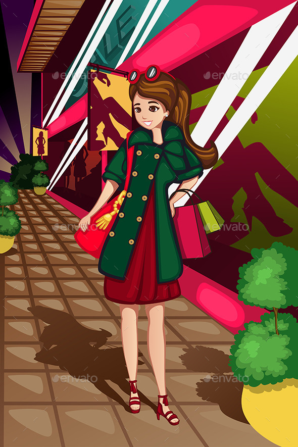 Stylish Women Going Shopping - Retail Commercial / Shopping