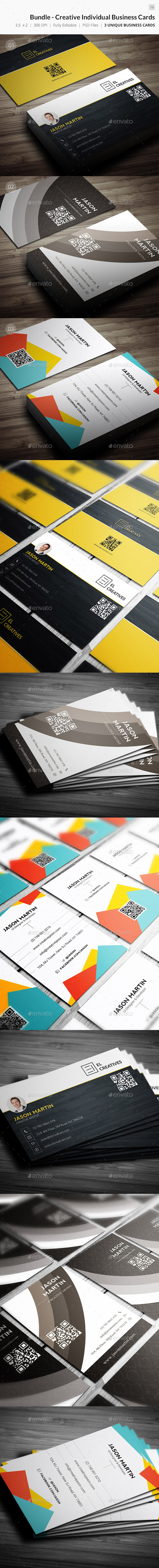 Bundle - Creative Individual Business Cards - 79 - Creative Business Cards