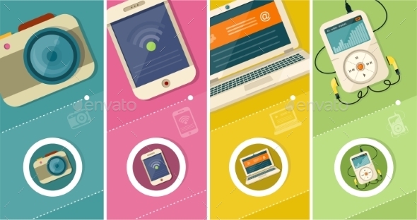 Set of Modern Devices - Technology Conceptual