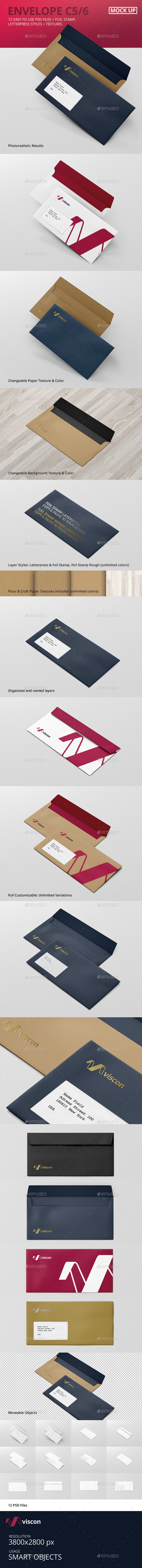 Envelope C5 / 6 Mock-Up - Stationery Print