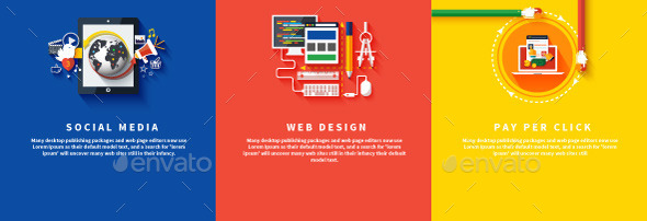 Icons for Web Design, Seo, Social Media - Web Technology