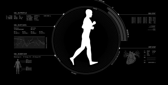 Human Jog Medical HUD Animation