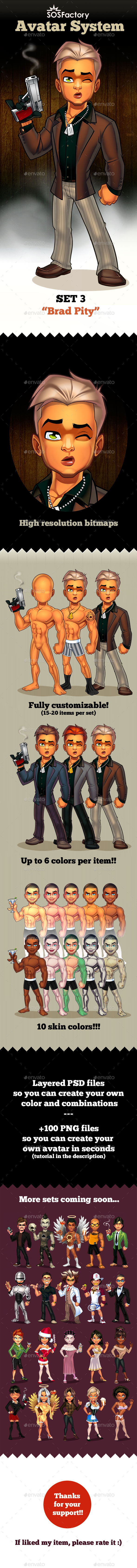 Avatar System: Set 3 - Characters Illustrations