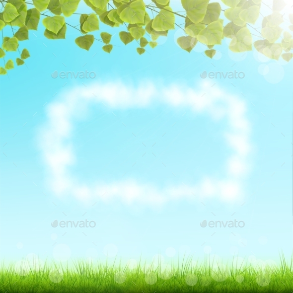 Cloud Frame On Sky Background. - Backgrounds Decorative