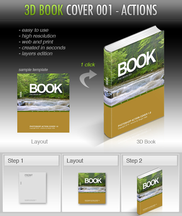 download 3d ebook cover actions for photoshop