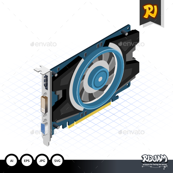 Isometric Graphic Card - Computers Technology